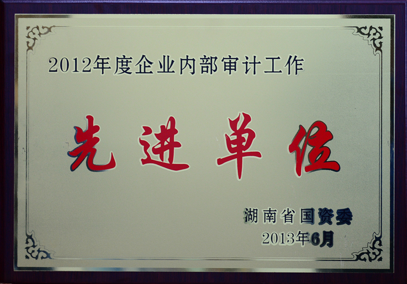 湖南省企業(yè)內(nèi)部審計(jì)工作先進(jìn)單位